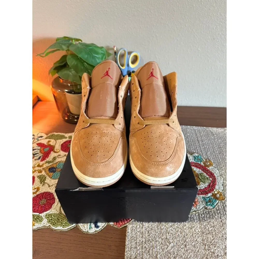 Jordan 1 Low Flax Wheat Varsity Red Muslin White Rookie Hemp Tan HV4089 200